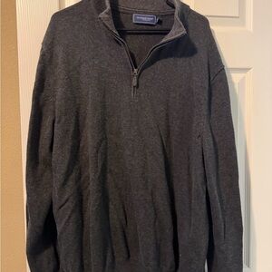 Vineyard Vines Charcoal Zip-Up Sweater